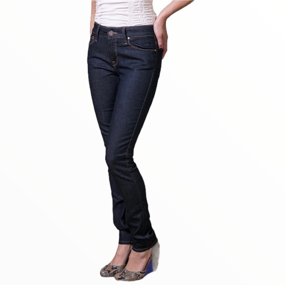 Mavi Denim - MAVI Alexa Mid Rise Skinny Jeans With Pockets Dark Rinse Denim Blue Size 25/34